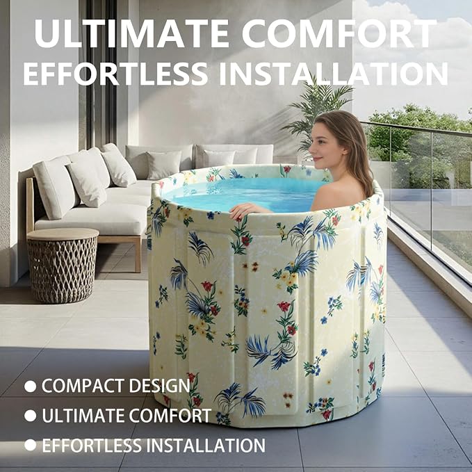 Portable Bath Tub for Adult, Foldable Soaking Bathtub for Hot SPA&Ice Bath - Image 9