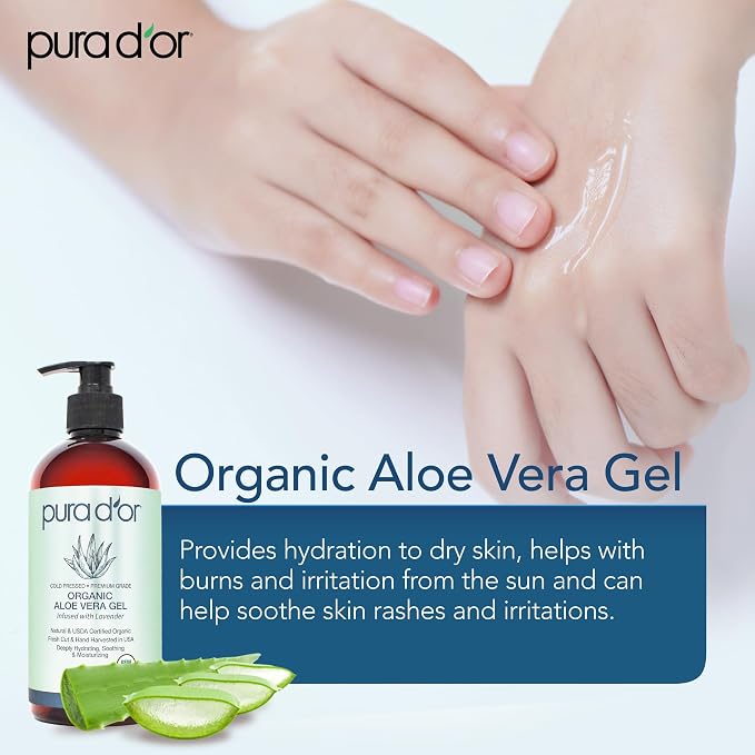 PURA D'OR 16 Oz ORGANIC Aloe Vera Gel - Image 6