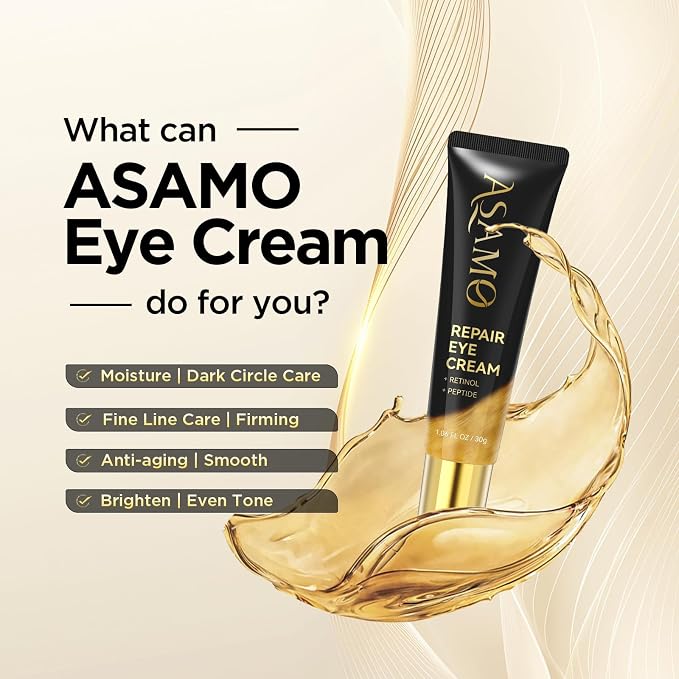 ASAMO Retinol Eye Cream – Retinol and Peptides - Image 2