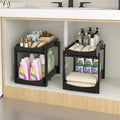 Bamboo Under Sink Organizer and Storage, 2 Pack Pull Out Cabinet Organization by MHXWSXPN
