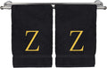 Monogrammed Hand Towel, Personalized Initial Gift, Extra Absorbent 100% Turkish by BareCotton