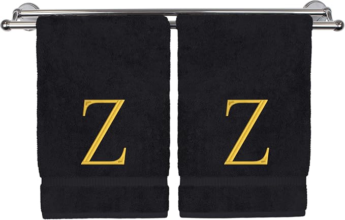 Monogrammed Hand Towel, Personalized Initial Gift, Extra Absorbent 100% Turkish by BareCotton