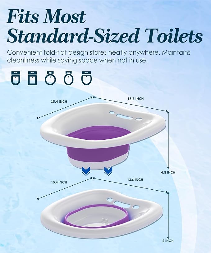 Sitz Bath, Sitz Bath for Toilet Seat, Postpartum Essentials and Hemorrhoids - Image 4