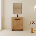 30 inch Bathroom Vanity with Sink, Bathroom Cabinet W/Single Ceramic Sink by SanMerah