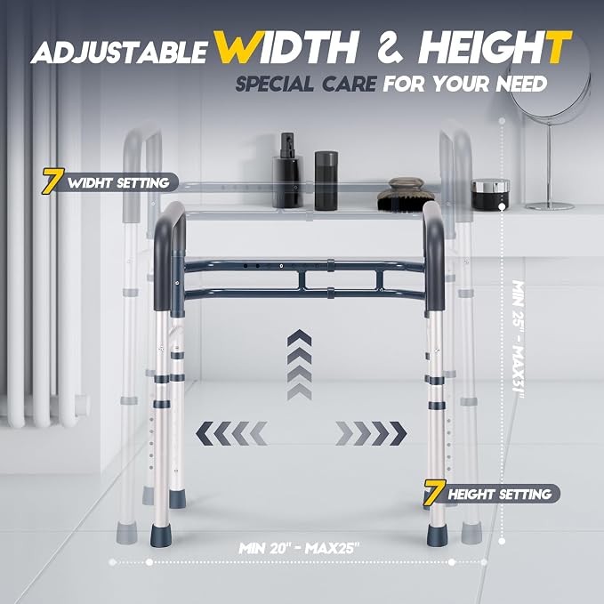 Toilet Safety Rails, Folding & Portable Bathroom Toilet Handles - Image 3
