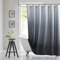 Long Stall Fabric Shower Curtain, Modern Bathroom Small Curtains by BESTRIPES