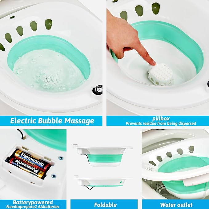 Sitz Bath, Sitz Bath for Toilet, Electric Sitz Bath for Hemorrhoids Men and - Image 5