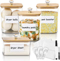 Large 4 Pack Laundry Pods Container & Laundry Powder Container, Plastic Laundry by Dounozzi