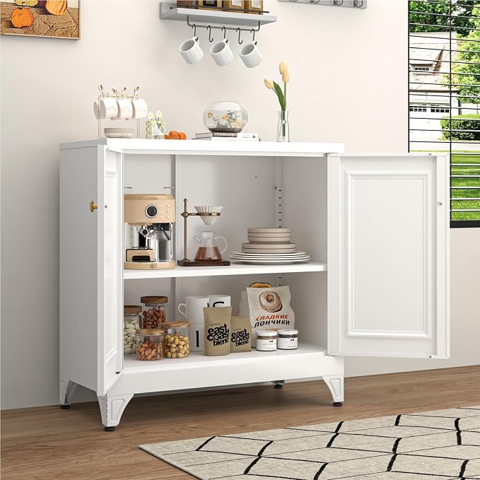 33" Metal Kitchen Pantry Storage Cabinets - Image 2