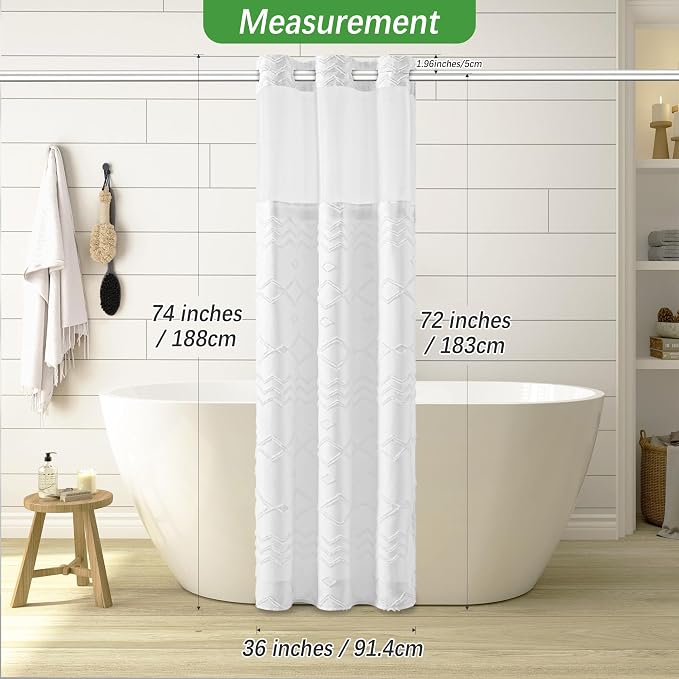 No Hooks Stall Shower Curtain - Image 6