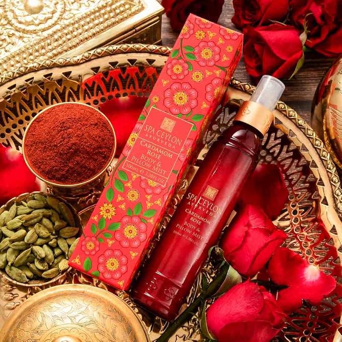 SPA CEYLON Cardamom Rose Body and Pillow Mist | Refreshing Skin Care Spray | - Image 4