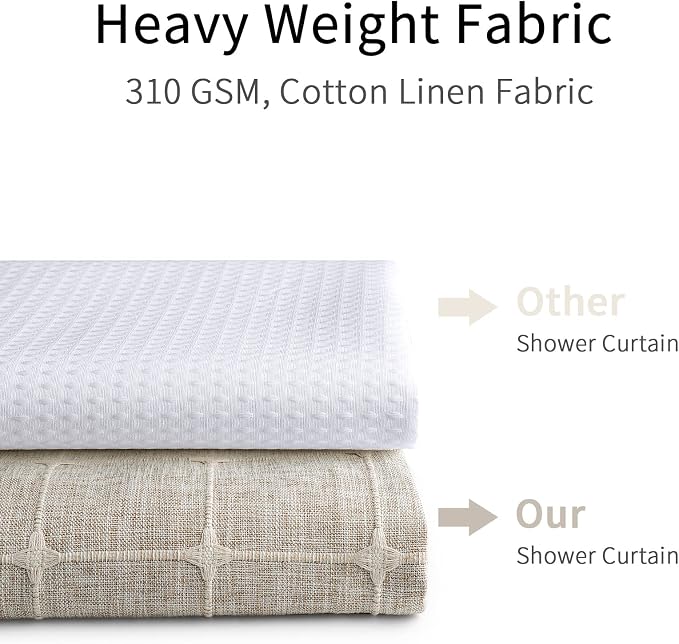 MitoVilla Boho Farmhouse Shower Curtain Set, Modern Boho Shower Curtains - Image 8