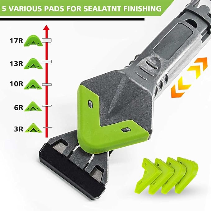 caulk remover tool, Silicone Caulking Tool Kit, Caulking Tool 5 in 1 - Image 5