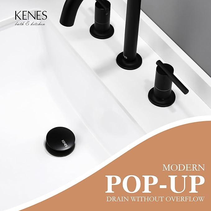 KENES Bathroom Vessel Sink Pop Up Drain Without Overflow Assembly, Lavatory - Image 2