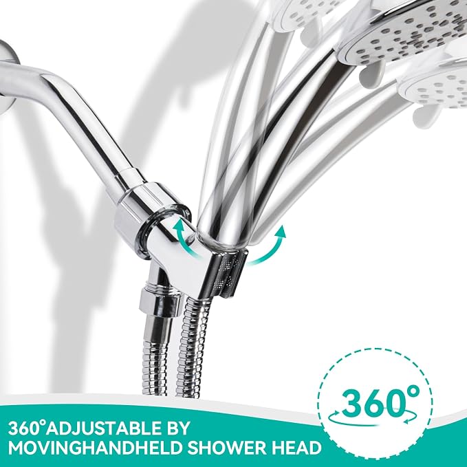 Adjustable Handheld Shower Head Holder- Premium ABS Bracket- 360 Degree - Image 3