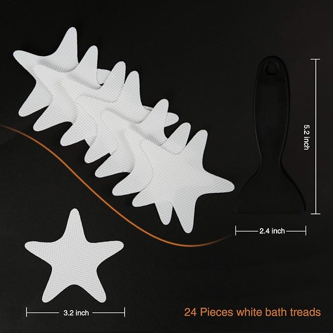 Anti Slip Shower Stickers 24 PCS Safety Bathtub Strips Adhesive Decals - Image 4
