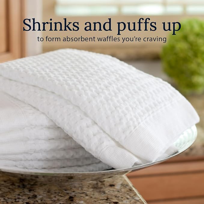 GILDEN TREE Waffle Hand Towels for Bathroom Quick Dry Large Luxury Lint Free - Image 3