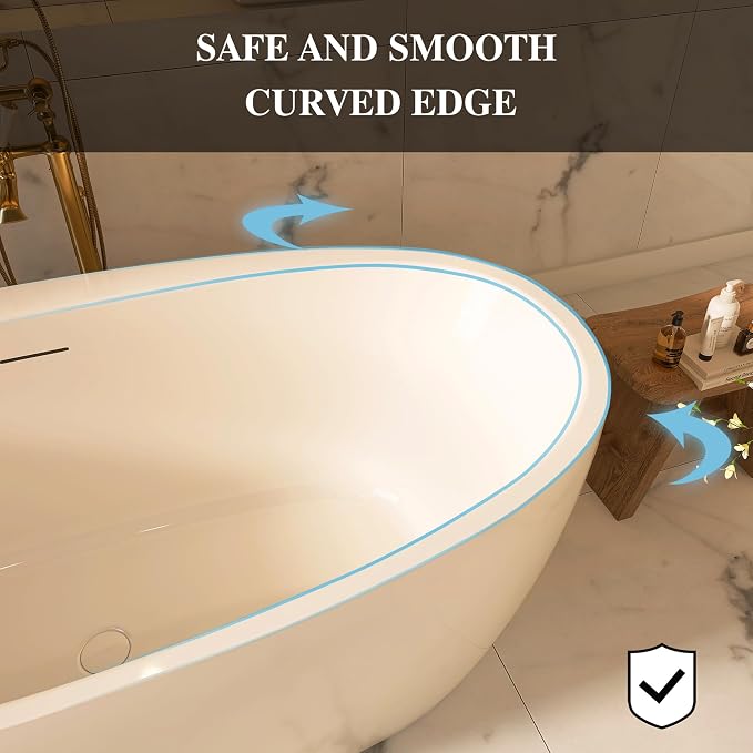 67" Acrylic Free-standing Bathtubs - Image 6