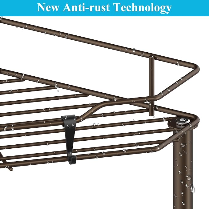 2 Tier Floor Standing Corner Shower Caddy Organizer Shelf - Image 5