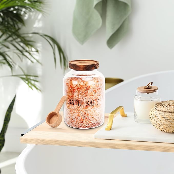 74 oz Glass Bath Salts Jar, Bath Salt Container - Image 3