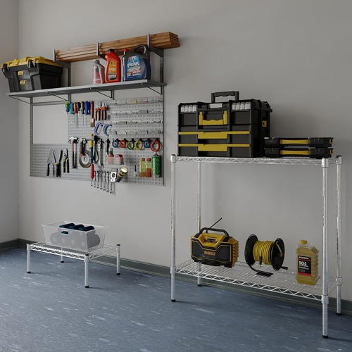 14" Deep x 36" Wide x 34" Height Wire Shelving Kit | 2-Tier | NSF Commercial - Image 2