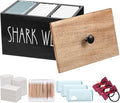 Wooden Tampon Storage Box for Bathroom, 3 Compartment Sanitary Napkin Organizer by EaseLiving