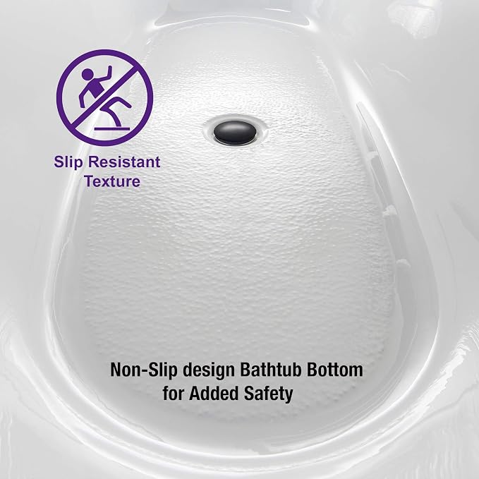 WOODBRIDGE 59" Acrylic Freestanding Bathtub Contemporary Soaking Tub, BTA1816-MB - Image 8