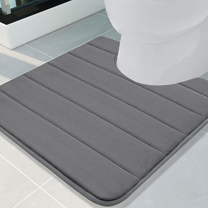 Buganda Memory Foam U-Shaped Contour Toilet Rugs, Non Slip Absorbent, Thick by Buganda