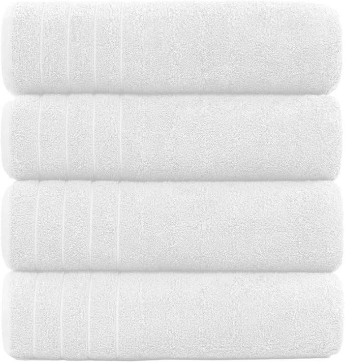 DAN River Extra Large Bath Towels Set of 4, 30 x 60 Inches - Image 8