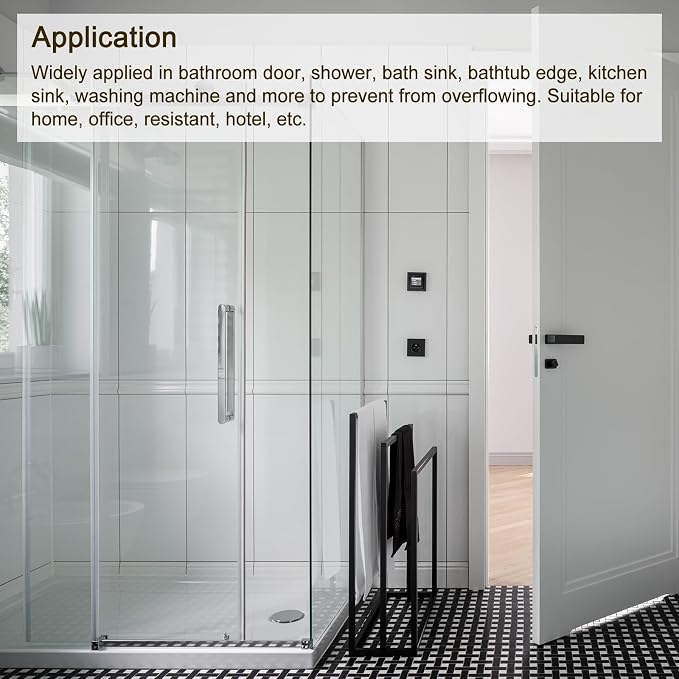 79"x0.8"x0.5" Collapsible Shower Barrier Stopper - Image 5
