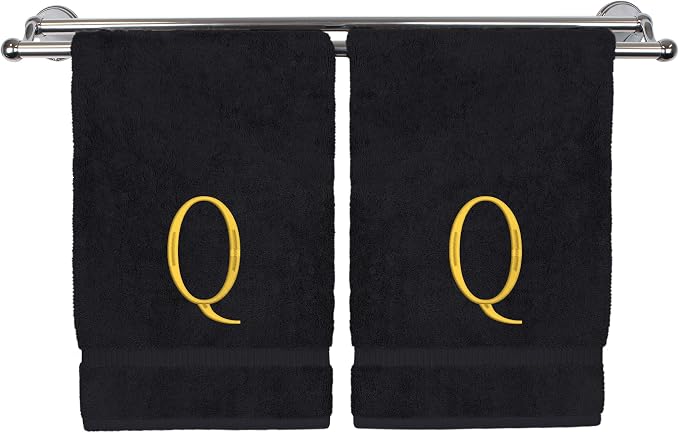 Monogrammed Hand Towel, Personalized Initial Gift, Extra Absorbent 100% Turkish by BareCotton