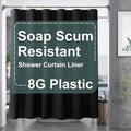 AmazerBath Plastic Shower Curtain Liner, 72 x Inches EVA 8G Heavy Duty Black by AmazerBath