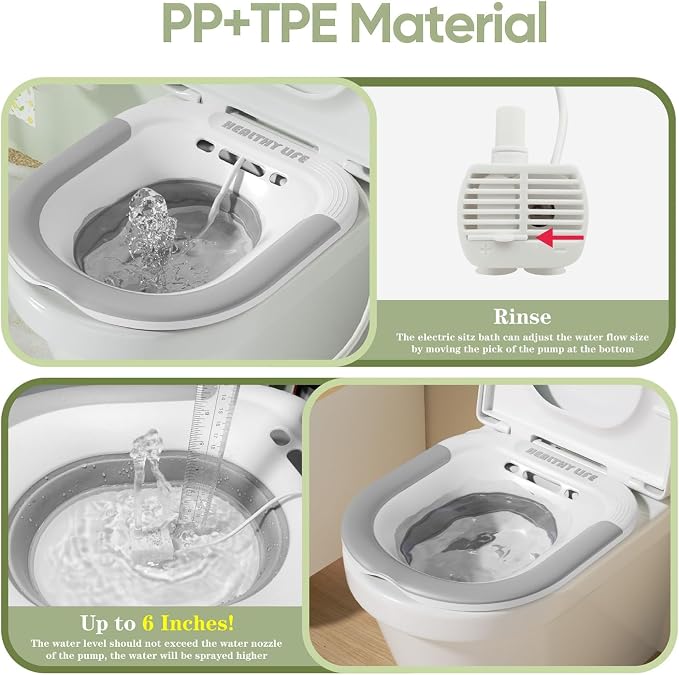 Electric Sitz Bath for Toilet, Sitz Bath，Portable and Collapsible Sitz Bath Tub - Image 3