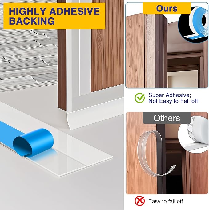 Weather Stripping 32.8FT x 2in Door Draft Stopper Silicone Seal Strip - Image 4