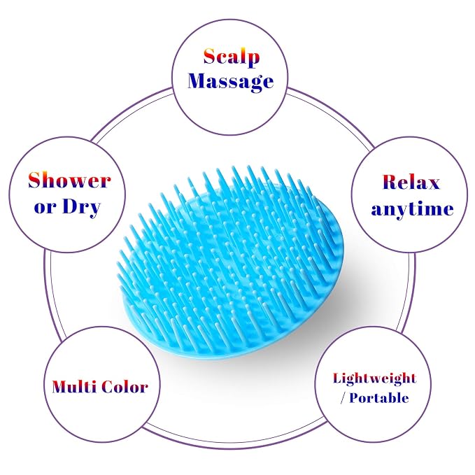 2Pack Hair Scalp Exfoliator Brush Dandruff Cleaning brush, Flexible Scalp - Image 2