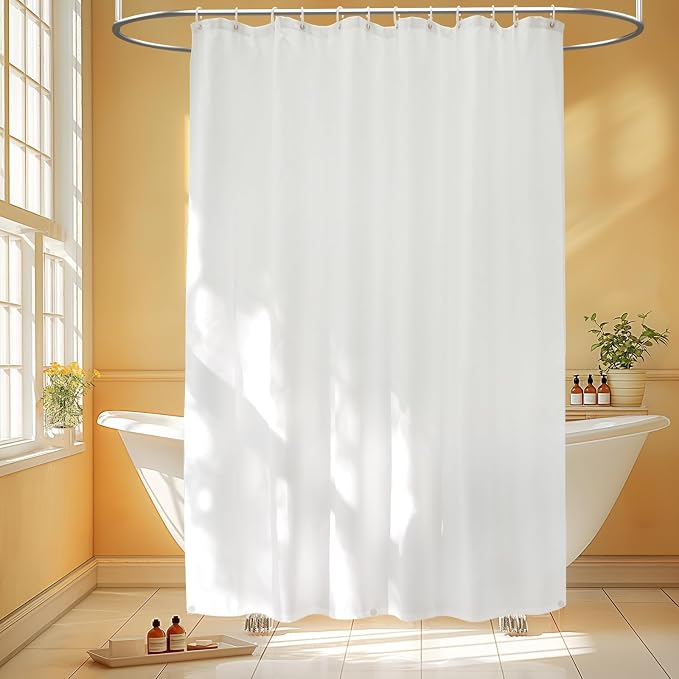 Extra Long Waterproof Fabric Shower Curtain by Seenus