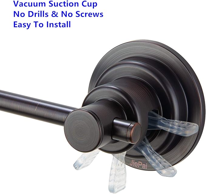 JiePai Suction Cup Towel Bar, Removable Modern Vacuum Towel Holder - Image 4