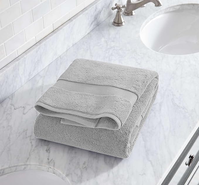 Delara 100% Organic Cotton Towels 650 GSM Plush Feather Touch Quick Dry Towel - Image 3