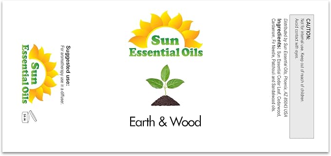 Sun Essential Oils Earth & Wood Essential Oil Blend – Huge 4 oz Aromatherapy - Image 2