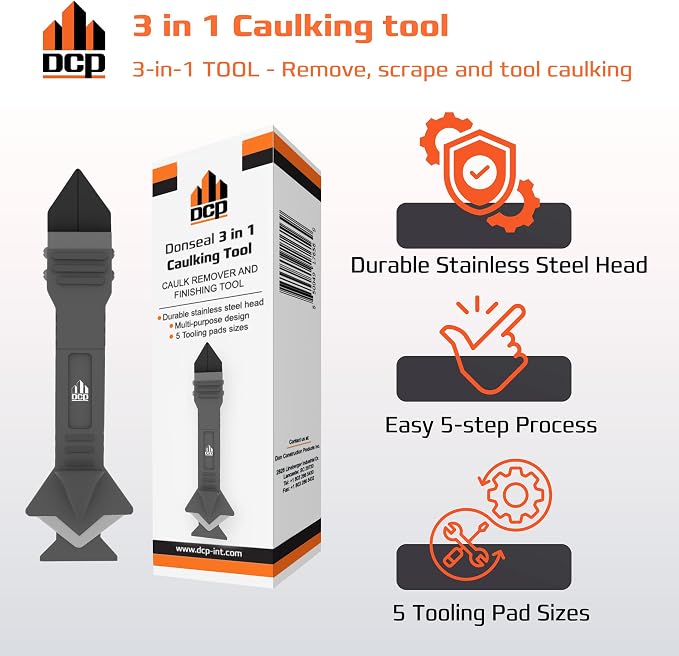 DCP Donseal 3 in 1 Caulking Tool Kit – Silicone Caulking Tool - Image 2