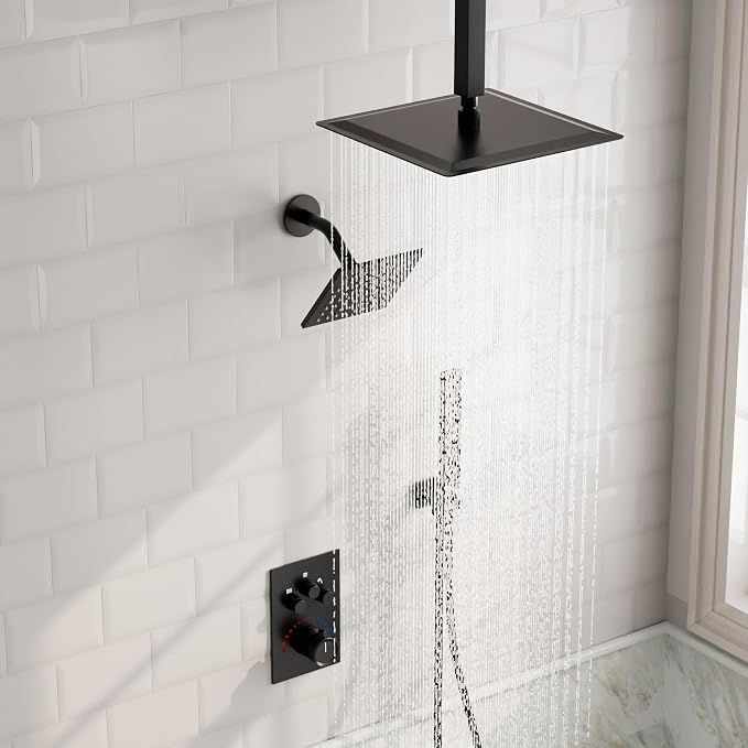 Thermostatic Shower System, Dual Rainfall Shower Heads - Image 9