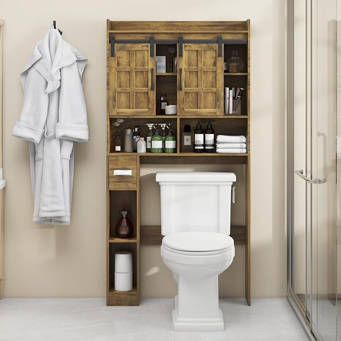 Over The Toilet Storage Cabinet, Farmhouse Storage Cabinet Over Toilet - Image 5