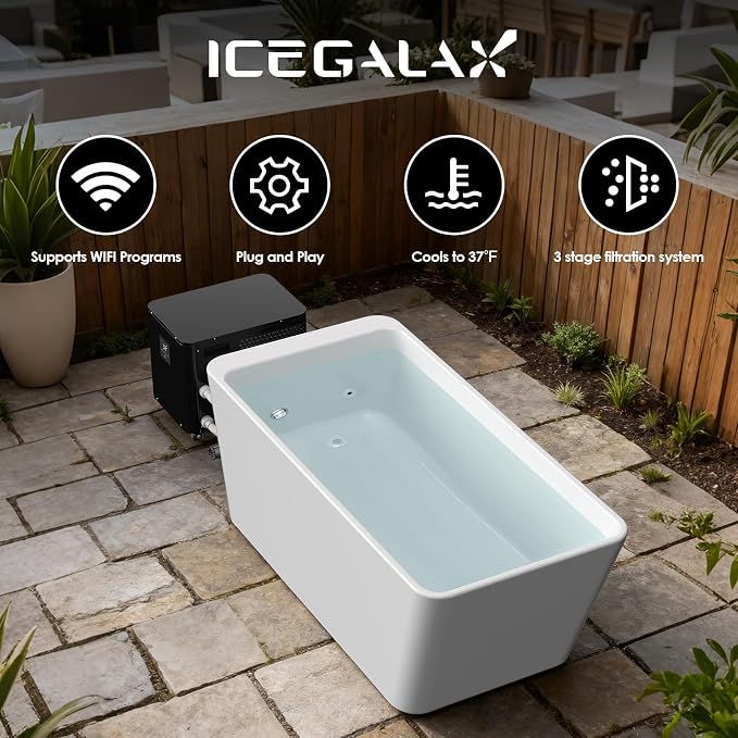 Cold Plunge Tub with Water Chiller, Large Ice Bath - Image 4