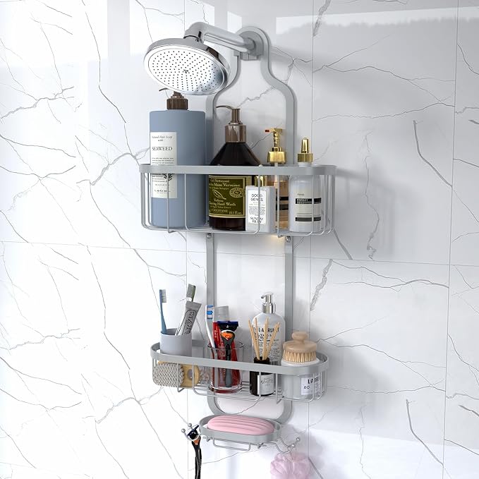 Kadolina Bathroom Hanging Shower Organizer, Over Head Shower Caddy Shower - Image 7