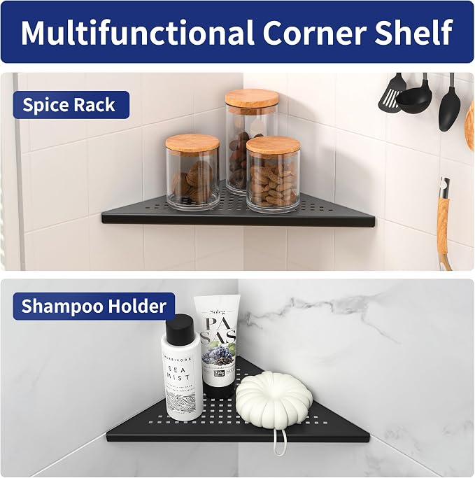 Corner Shower Shelves, Grout in Shelf - Image 6