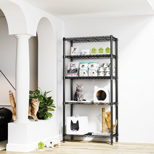 1250 lbs 5 Tier Shelf Metal Storage Shelves Shelving Wire Rack Heavy Duty - Image 2