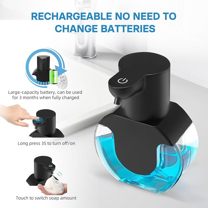2 Pack Automatic Soap Dispenser, 14.2oz/420ML Touchless Automatic Foaming Hand - Image 2
