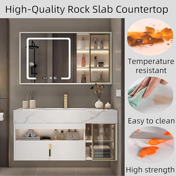 44IN Bathroom Cabinet with Single Sinks - Image 6