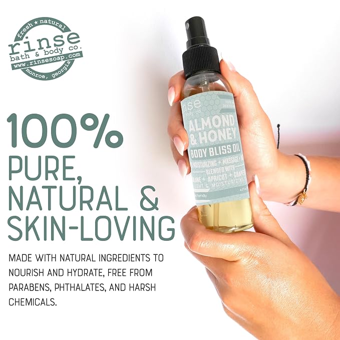 Rinse Bath & Body Almond & Honey Body Oil Moisturizer Spray - Image 2