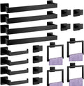Bathroom Accessories Towel Bar Set: 20 Pieces Matte Black Bathroom Hardware by PAHSFSLLC